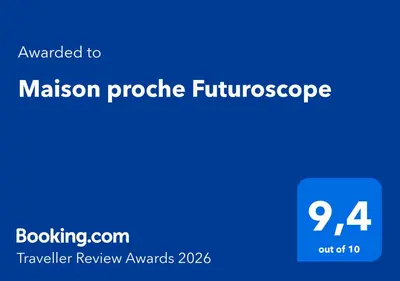 Certificat, récompense, panneau ou autre document affiché dans l'établissement Maison proche Futuroscope