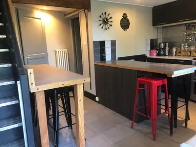 Cuisine ou kitchenette dans l'établissement Le Phœnix