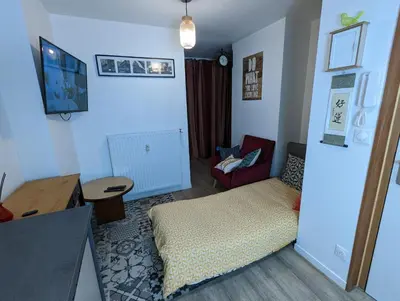 Coin salon dans l'établissement Beau-Jean, Un Cocon Sympa 5 min à Pied du Centre-Ville, Parking Privé, à 10 min du CHU