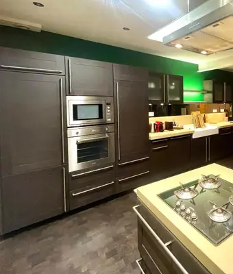 Cuisine ou kitchenette dans l'établissement La Dame de Verre