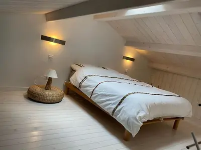 Un ou plusieurs lits dans un hébergement de l'établissement La cabane de Lily - T2 classé 3 étoiles