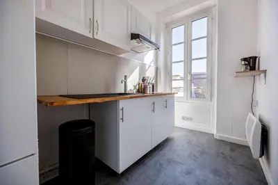 Cuisine ou kitchenette dans l'établissement MYAPPARTLAROCHELLE