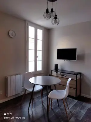 Télévision ou salle de divertissement dans l'établissement Joli T1 hypercentre Rochefort