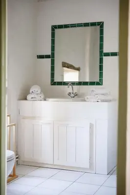 Salle de bains dans l'établissement Château de La Vallade
