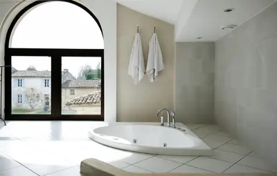 Salle de bains dans l'établissement Château de La Vallade
