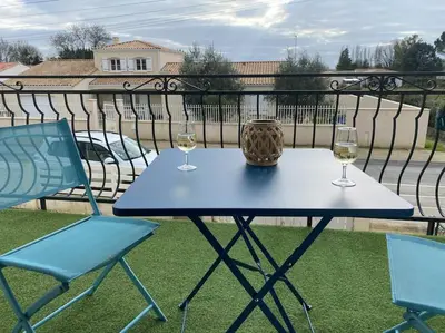 Balcon ou terrasse dans l'établissement Le Bel Horizon