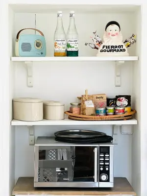 Cuisine ou kitchenette dans l'établissement Ile de Malvy