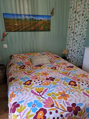 Un ou plusieurs lits dans un hébergement de l'établissement Gîte 1 La vigne est belle - 3 étoiles