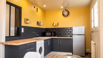 Cuisine ou kitchenette dans l'établissement Le Montbernage - Beautiful modern apartment