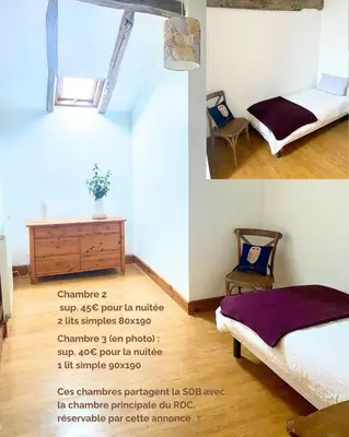 Un ou plusieurs lits dans un hébergement de l'établissement La Colline aux Licornes