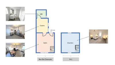 Plan de l'établissement 178C - Duplex T2 Tout Confort du Gond - 60 m2