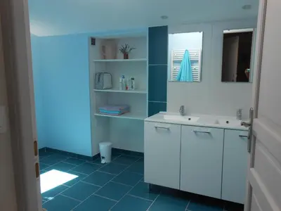 Salle de bains dans l'établissement Gite de says