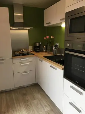 Cuisine ou kitchenette dans l'établissement Pistache la vallee des noyers