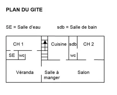 Plan de l'établissement Gite du parc