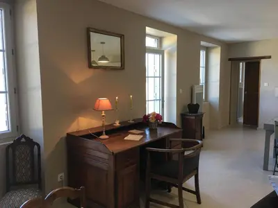 Coin salon dans l'établissement Le gite de scevolles