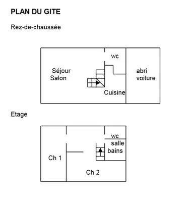Plan de l'établissement Le gite de battreau