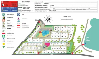 Plan de l'établissement Mobil-home Camping 3 étoiles